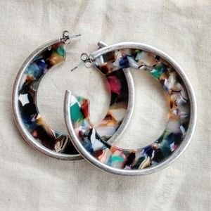 NWT Free People Hidden Hoop Resin Earrings